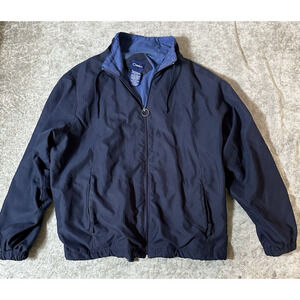 CATALINA Jacket Womens XL 16/18 Blue Navy Bomber Striped Full Zip CA611098 Fall